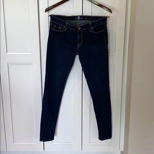 Dark skinny jeans 7 for all mankind sz 31